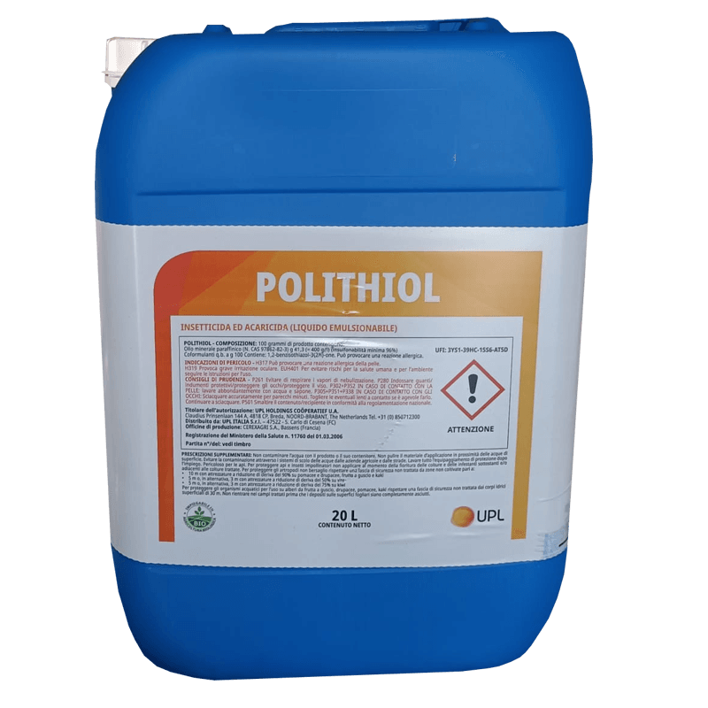Polithiol - Olio minerale paraffinico con Zolfo insetticida e acaricida